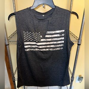Gray American Flag tank